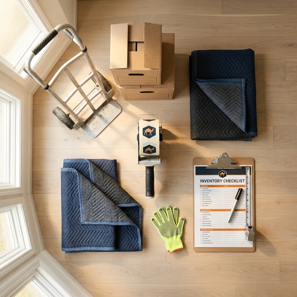Professional moving supplies and packing materials layout for Fort Recovery residential relocations